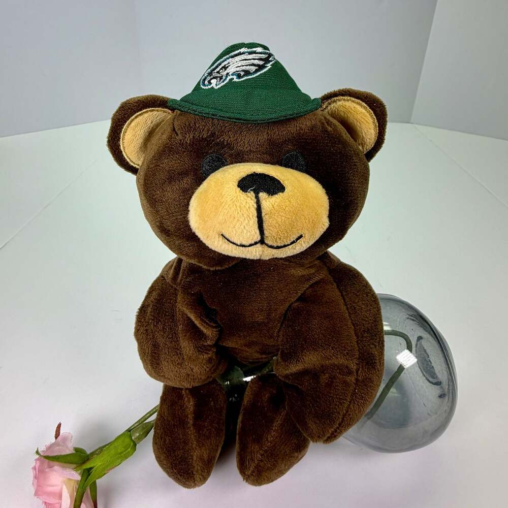 FOCO Philadelphia Eagles Plush Bear with Green Team Logo Hat